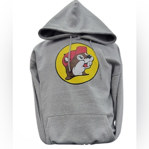 Buc-ee's Gray Cotton Blend Hoodie, size Large - Picture 1 of 5